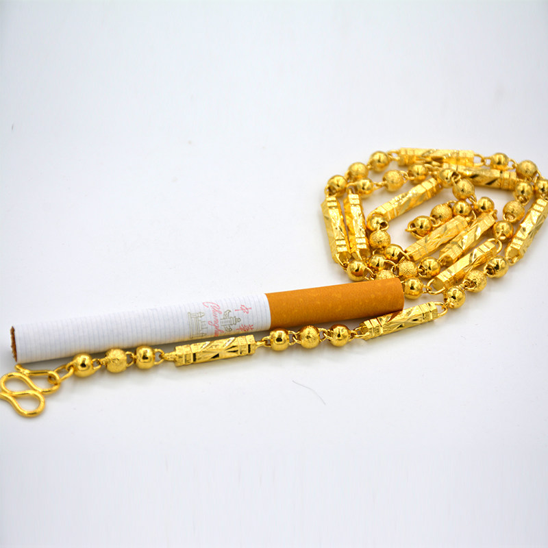 越南24k久不掉色欧币正品沙金项链 梦福雅项链