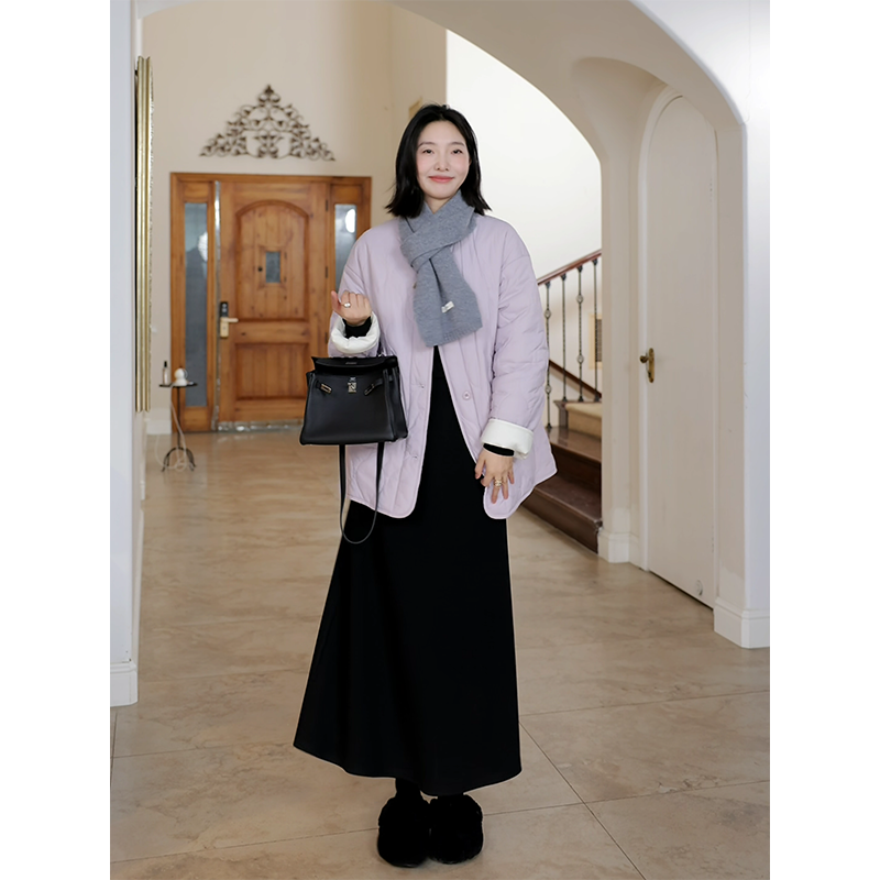 郭九九呢 桑蚕丝羊毛醋酸高腰伞裙半裙v领显瘦打衣衫秋冬新款内搭,淘宝优惠券,粉丝福利购,淘宝优惠卷