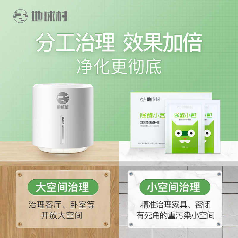 地球村新房除甲醛母婴急入住装修家具除味二氧化氯去甲醛清除剂-图0