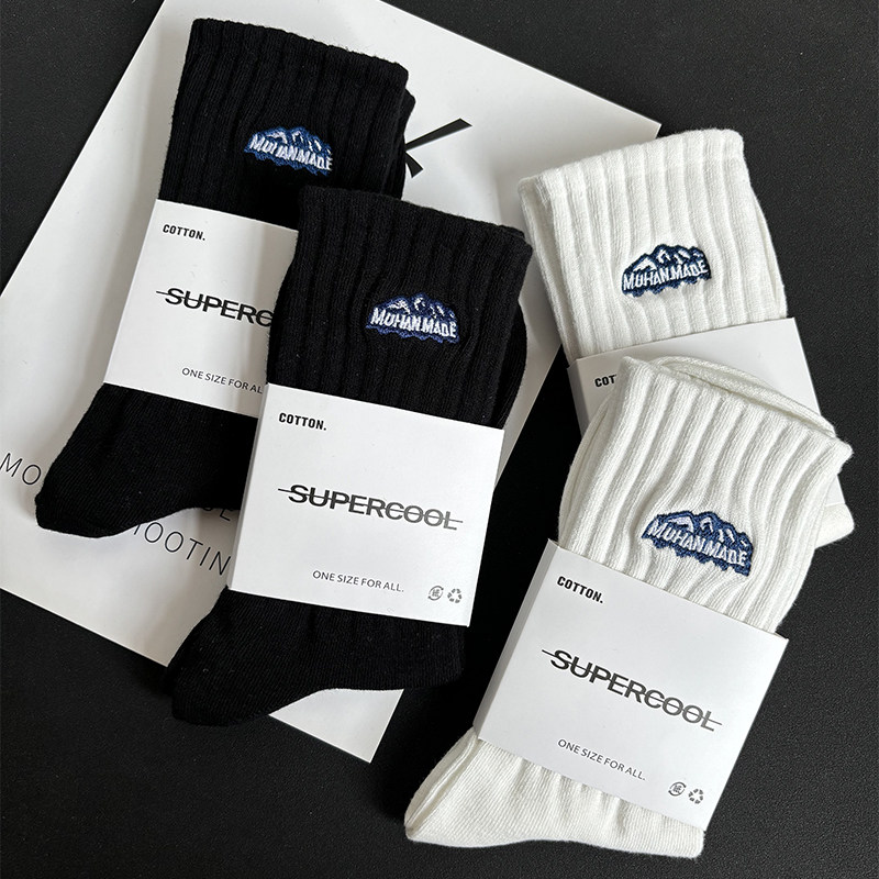 5双袜子男纯棉防臭中筒袜潮ins男女学生运动袜高腰秋冬篮球长袜男,淘宝优惠券,粉丝福利购,淘宝优惠卷