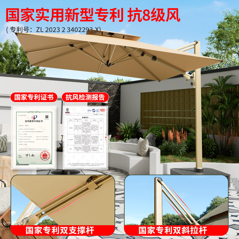 户外遮阳伞庭院伞露天阳台别墅花园大太阳伞棚商用室外摆摊罗马伞