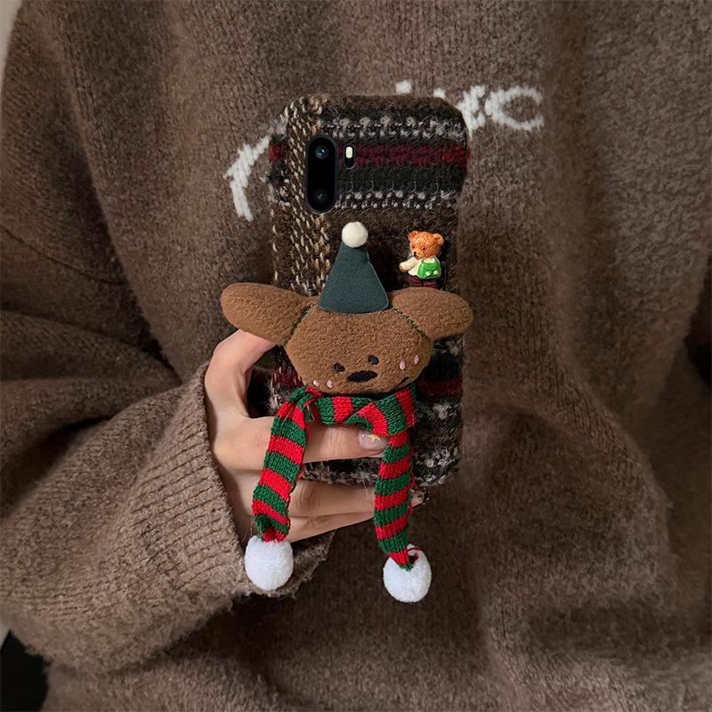 围巾爱心小狗适用oppo一加ace6手机壳1+15秋冬ace5竞速版13t毛绒12拼色11pro条纹3v绒布9rt卡通8女7十oneplus - 图3