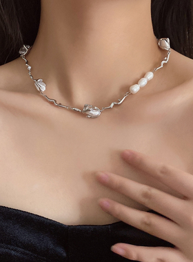 IJIHAO珍珠合金女个性夸张项链