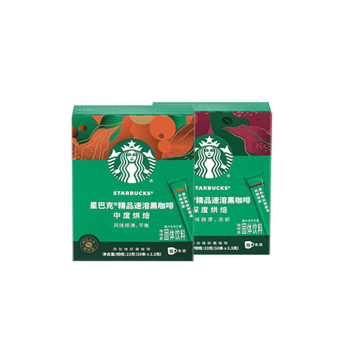 星巴克即溶中度咖啡粉美式黑咖深度烘焙精品速溶咖啡官方旗舰店 - 图3