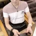 Đầu hè Jin Yang thuyền 95 cotton ngắn tay áo thun nam mùa hè mỏng phần đáy áo sơ mi nam nửa tay sơ mi hoang dã - Áo phông ngắn áo thun nam form rộng Áo phông ngắn