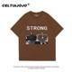 Ins style niche design ເສື້ອຍືດແຂນສັ້ນ