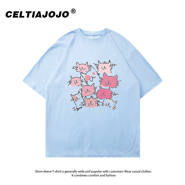 Vibe ວ່າງ hot girl right shoulder short sleeve t