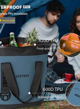 户外防水冰袋野营野餐保鲜保温冰包TPU大容量保冷恒温托特冰包