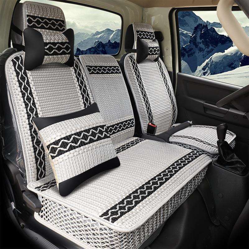 五征奥驰轻卡货车座套V3X3A3T3V2X2T2V6D5飞碟专用坐垫套四季冰丝 - 图2