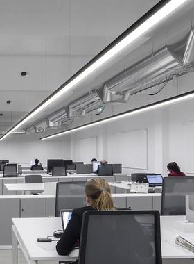 办公室吊灯led超亮无缝拼接长条灯健身房商场店铺工业风造型灯