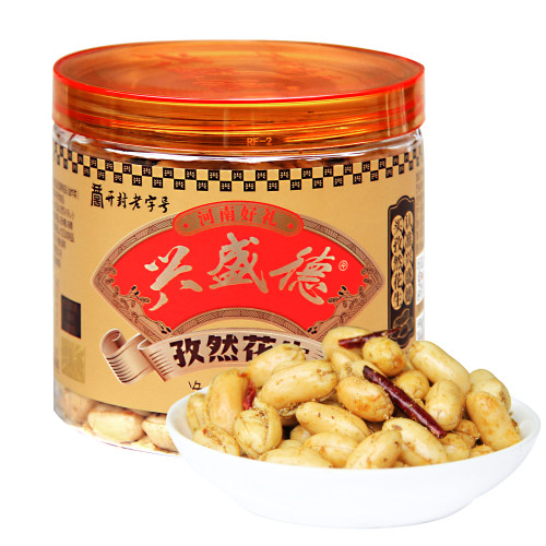 兴盛德麻辣花生五香藤椒孜然花生开封特产325克桶装下酒菜零食A - 图3