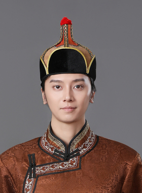 男帽子蒙古族民族特色服装配饰男士蒙古王爷帽子头饰舞蹈演出礼仪