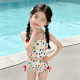 ຊຸດລອຍນ້ຳ polka dot ປ້ອງກັນແສງແດດໃນລະດູຮ້ອນເດັກຍິງ