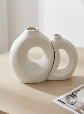 现代简约创意几何陶瓷花瓶摆件