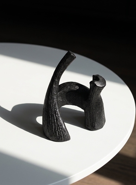 现代简约抽象造型黑色装饰摆件