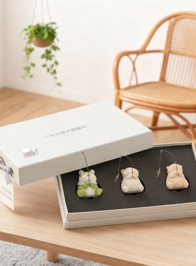 可爱动物造型装饰摆件3件套