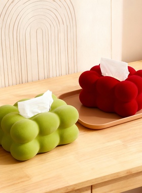 创意云朵绒布纸巾盒可爱摆件