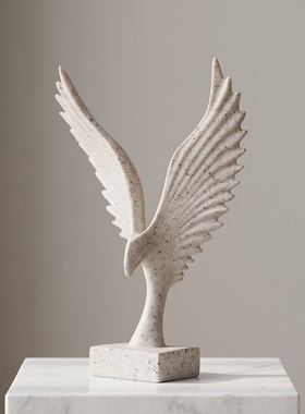 创意飞鹰石材摆件客厅玄关