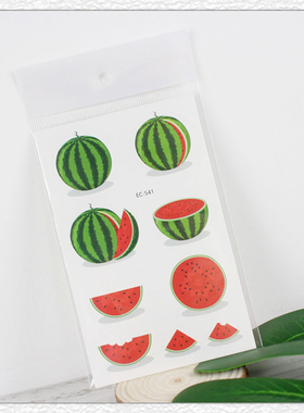 西瓜纹身贴防水小清新ins风水果小图案少女活动表演一次性文身贴