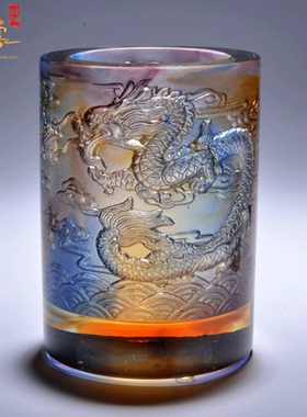 水晶龙的送给老师领导琉璃工艺品