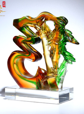 琉璃水晶摆件工艺品祝福长辈