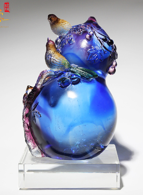 琉璃葫芦喜鹊多子多福客厅装饰品