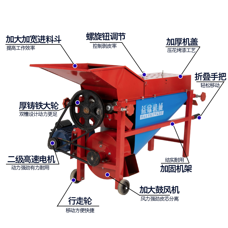 玉米剥皮机掰玉米神器电动农用大功率扒苞米新型家用撕皮机脱皮机 - 图0