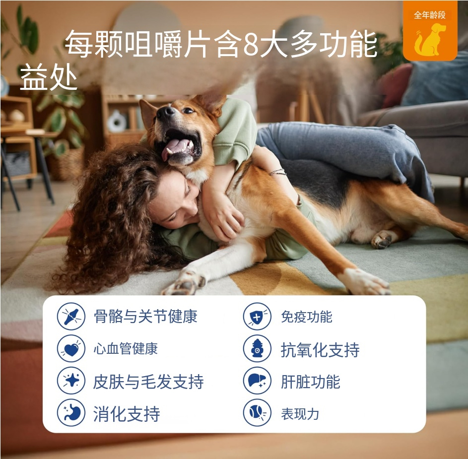 美国进口狗狗宠物犬毛发和皮肤保健8合1多种复合维生素营养片90粒,淘宝优惠券,粉丝福利购,淘宝优惠卷