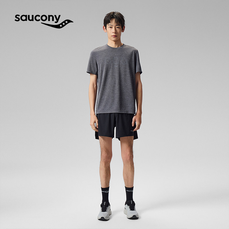 Saucony索康尼官方春季男子运动速干短袖针织衫吸汗透气亲肤舒适,淘宝优惠券,粉丝福利购,淘宝优惠卷