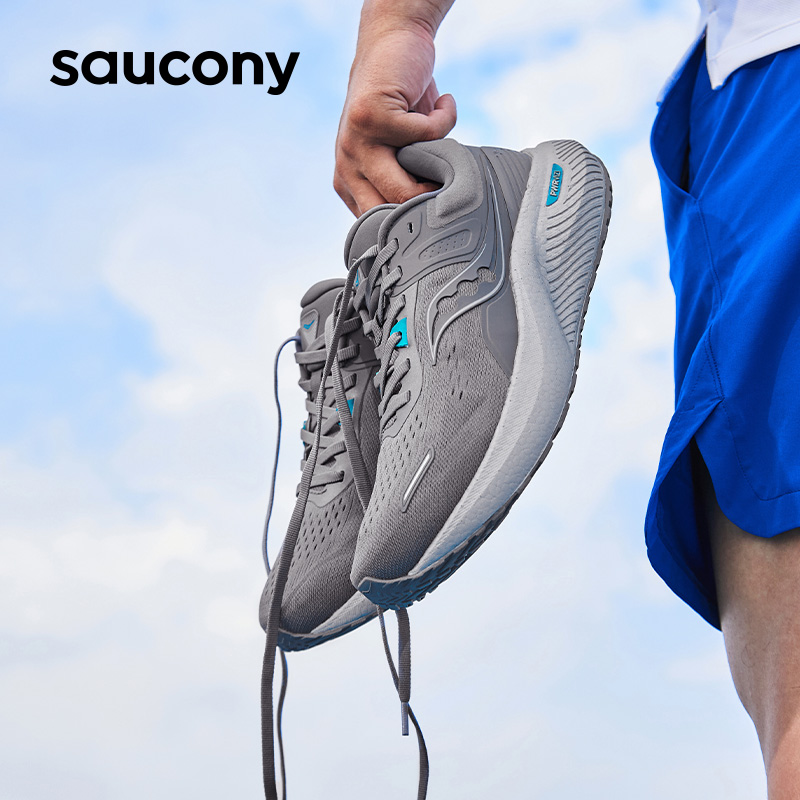 Saucony索康尼澎湃2跑鞋新款防泼水减震跑步鞋女款软弹运动鞋男鞋 - 图1