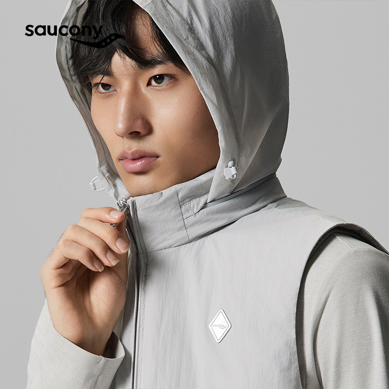 Saucony索康尼官方运动休闲修身两穿柔软防泼水立领羽绒马甲,淘宝优惠券,粉丝福利购,淘宝优惠卷