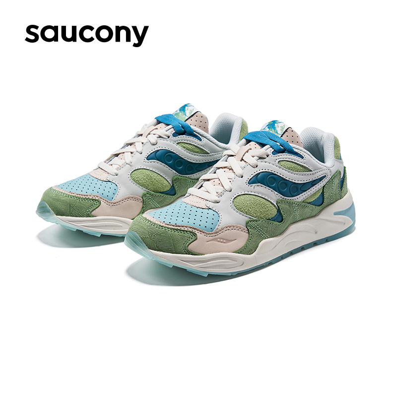 Saucony索康尼GRID SHADOW 2踏青鞋复古男休闲运动鞋女透气老爹鞋-图2