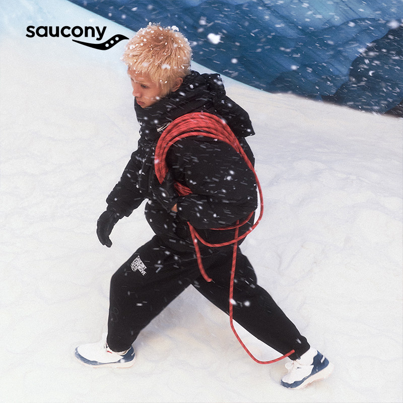 Saucony索康尼官方潮座联名 运动休闲宽松高领经典梭织棉服,淘宝优惠券,粉丝福利购,淘宝优惠卷