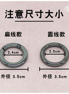 包扣配件五金带螺丝包改造圆环扣