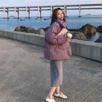 2023 Winter new thickened cotton clothes Women in short style Loose Academy Wind Down Cotton Clothing Cotton Padded Jacket Korean version jacket