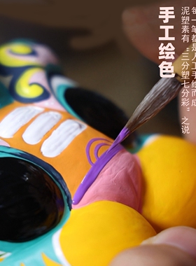 北京兔爷手工泥塑摆件北京纪念品