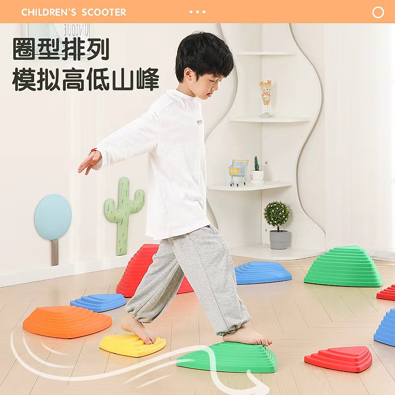 幼儿园儿童早教感统训练过河石踩踏石平衡木独木桥室内外健身器材 - 图2