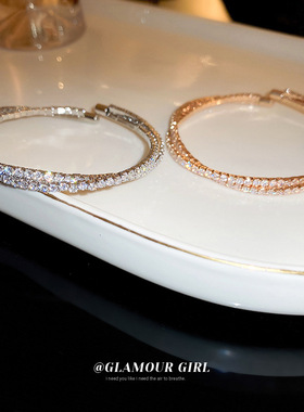 锆石双层交叉开口手镯轻奢小众