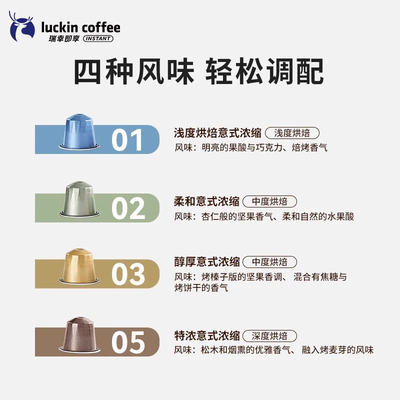 【同价618】瑞幸即享咖啡意式浓缩胶囊黑咖100颗适配nespresso 【同价618】瑞幸即享咖啡意式浓缩胶囊黑咖100颗适配nespresso