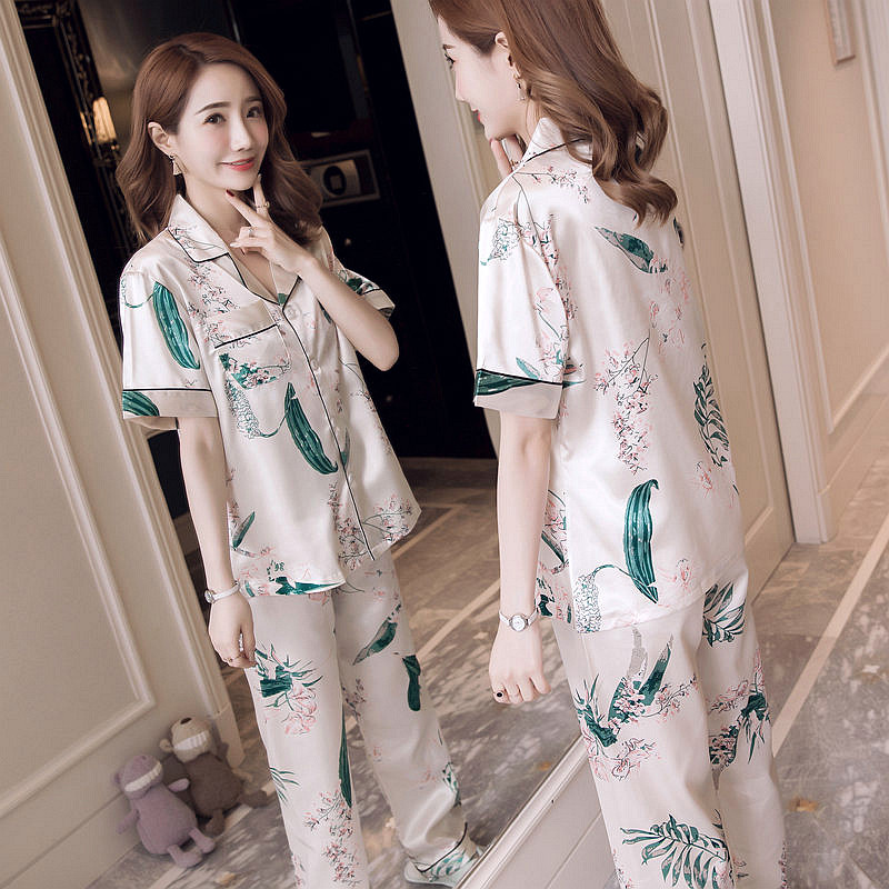 夏季性感冰丝两件套韩版甜美薄睡衣 应魅睡衣/家居服套装