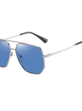 港风感光眼镜偏光新款太阳镜男女复古变色智能阿莎露驾驶墨镜