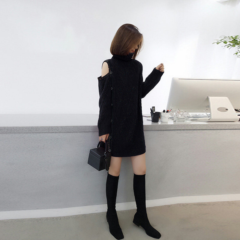 欧洲站秋冬女装2020新款毛衣裙子 娇奴姬连衣裙