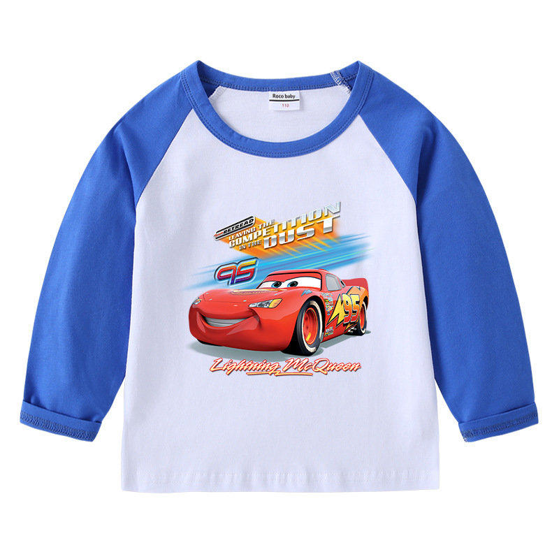 麦昆车童装春秋款衣服男童长袖T恤衫纯棉儿童卡通小汽车上衣春装,淘宝优惠券,粉丝福利购,淘宝优惠卷