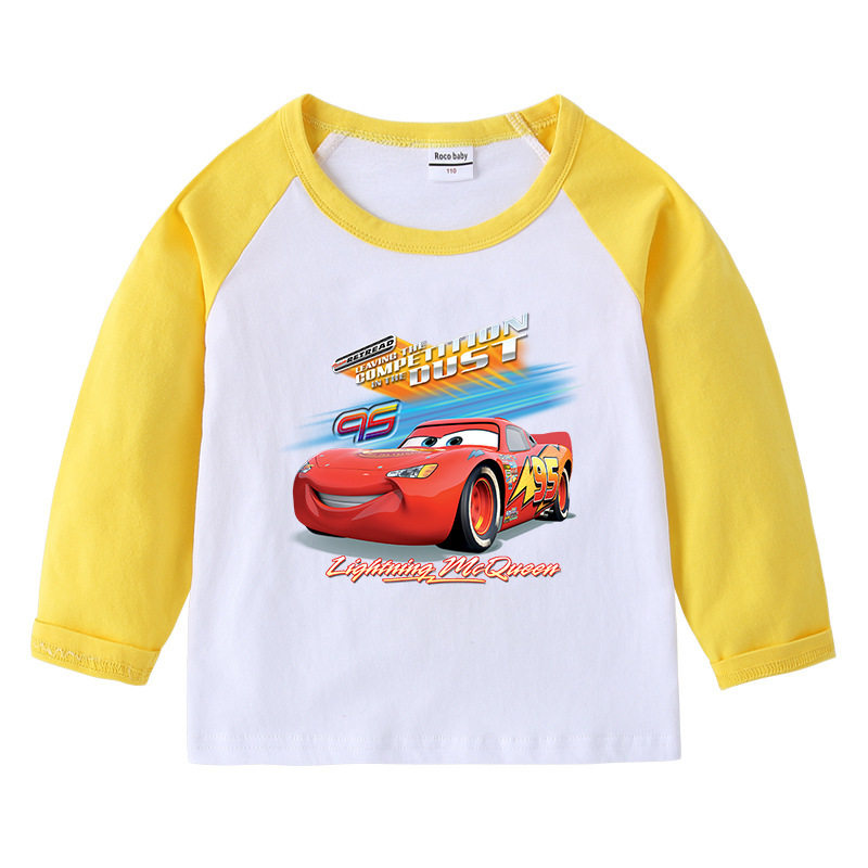 麦昆车童装春秋款衣服男童长袖T恤衫纯棉儿童卡通小汽车上衣春装,淘宝优惠券,粉丝福利购,淘宝优惠卷