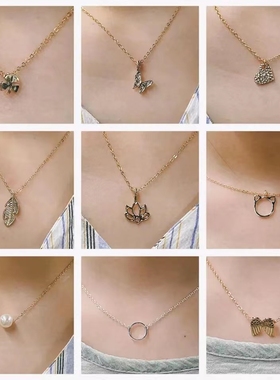 Gold Color Key Circle Necklace For Women fashion couple gift