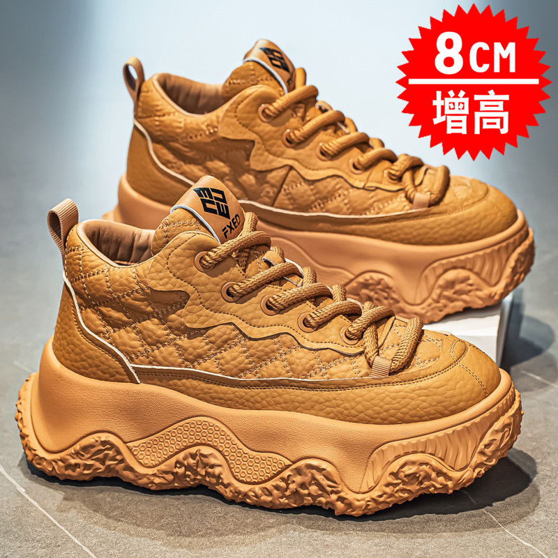 新款男鞋冬季厚底老爹鞋男士增高鞋8CM百搭潮流运动休闲鞋内增高,淘宝优惠券,粉丝福利购,淘宝优惠卷