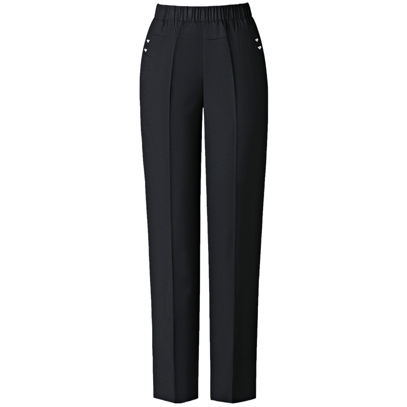 冰丝棉麻裤子女夏季九分裤妈妈裤子 满庭春休闲裤