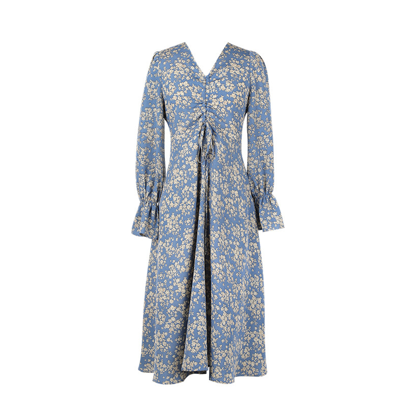 喂奶秋装新款中长款v领收腰显瘦 宫适哺乳衣/月子服