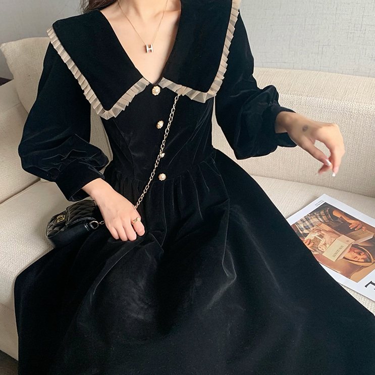 哺乳衣服秋冬外出时尚气质款连衣裙 宫适哺乳衣/月子服