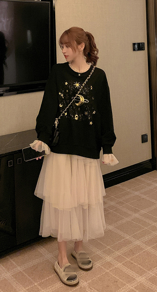 哺乳装外出春秋冬加绒哺乳连衣裙 宫适哺乳衣/月子服